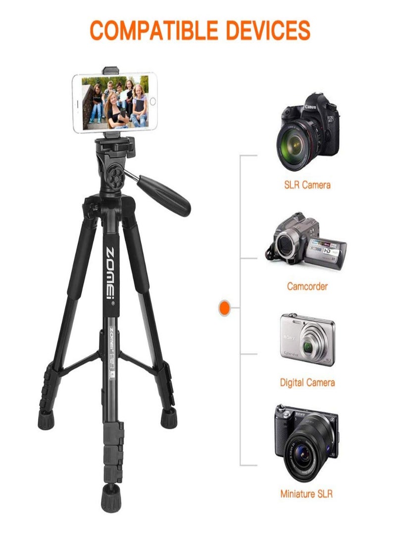 ZoMei Q222 camera photography tripod flexible travel bracket convertible monopod hiking stick for smartphone camera DSLR projector - Image 2